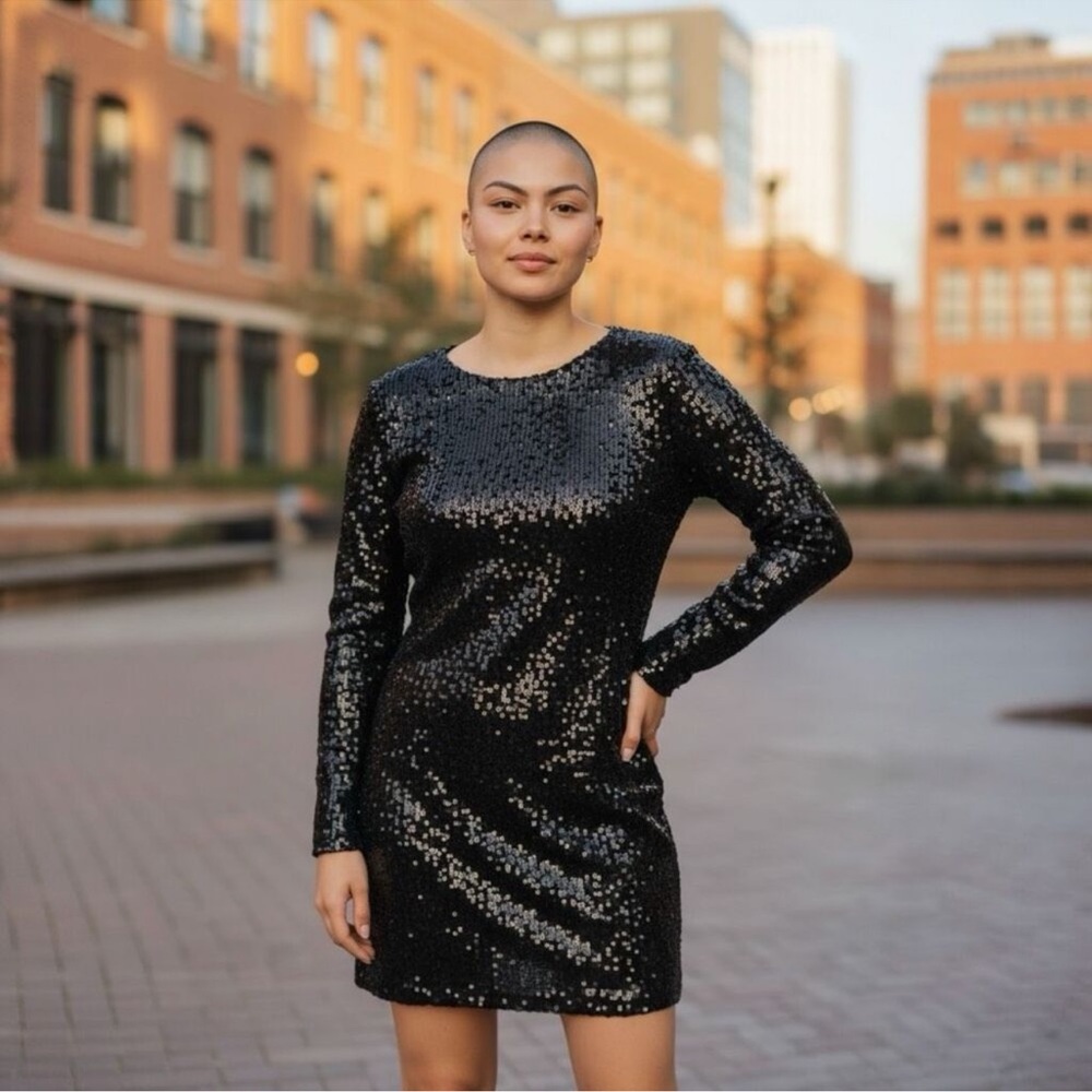 NWT Loft Black Sequin Dress Size 10